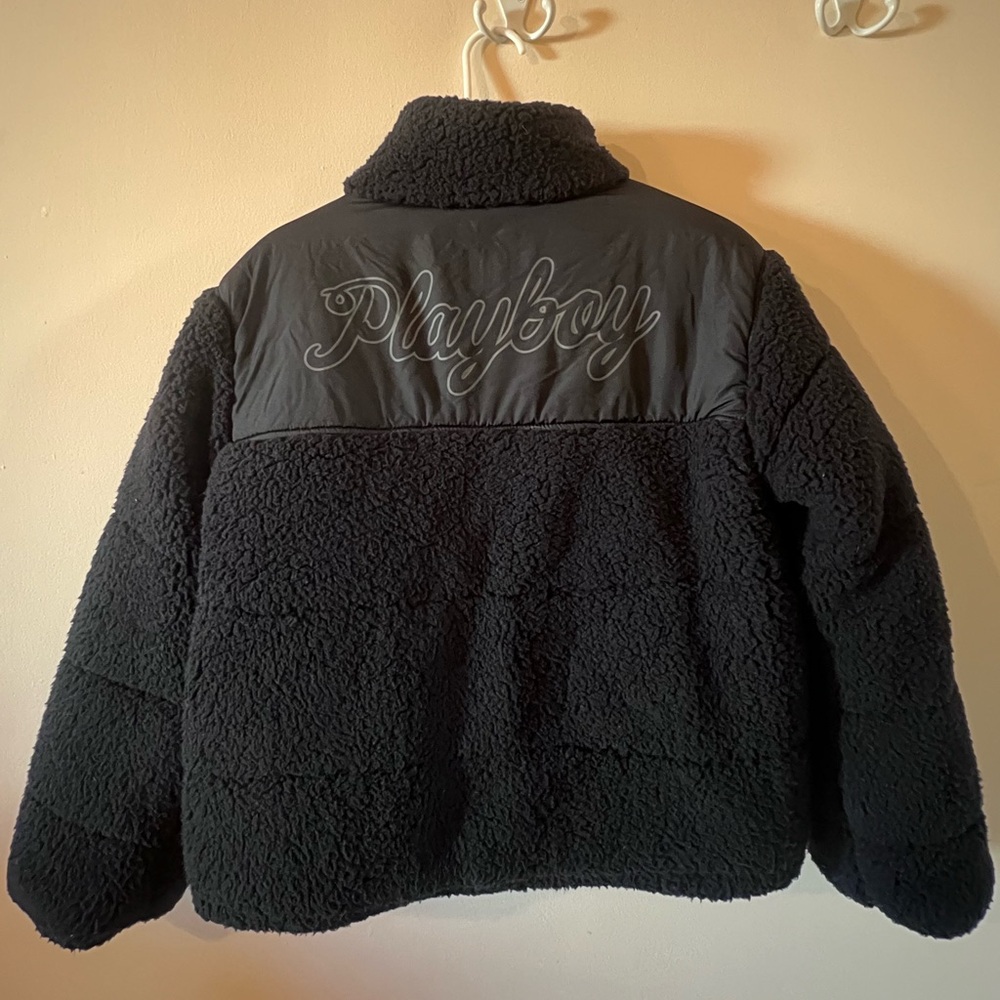 Playboy Black Sherpa Jacket